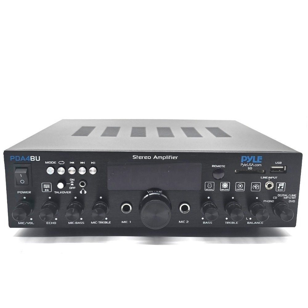 Pyle 200W Bluetooth Stereo Amplifier Receiver USB SD AUX FM Remote‎ PDA4BU.5